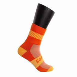 Softee Walk Mid-Calf Socks Fluorescent Orange 1 Pair
