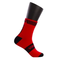 Vibora Kait Mid-Calf Red Black Socks 1 Pair