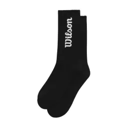Calcetines Wilson Crew Logo Negro 1 Par