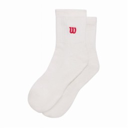 Calcetines Wilson Quarter Length Blanco Rojo 1 Par