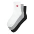 Wilson Quarter Top Socks White Gray Black 3 Pairs