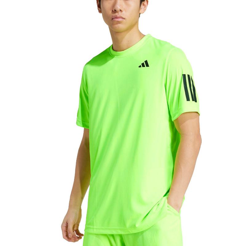 Adidas Club 3 Stripes Lucid Lemon T-Shirt