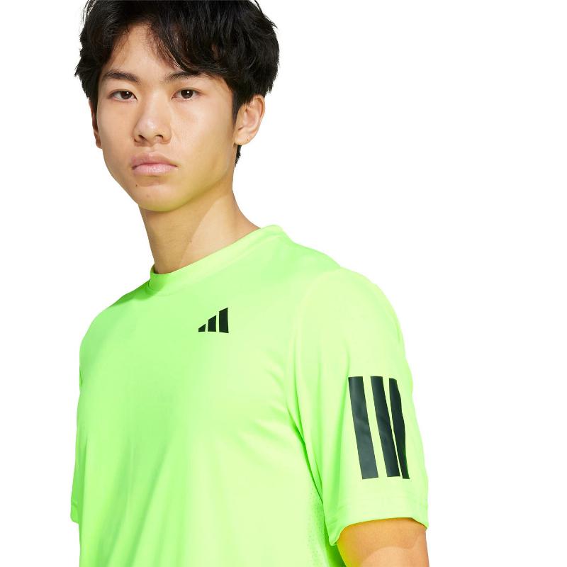 Adidas Club 3 Stripes Lucid Lemon T-Shirt