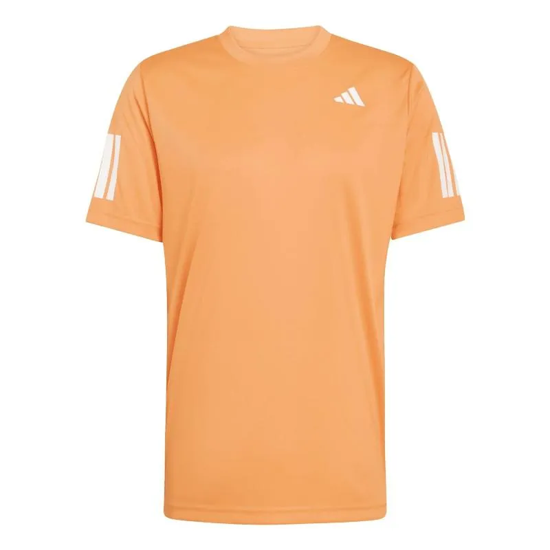 Adidas Club 3 Stripes Orange T-Shirt