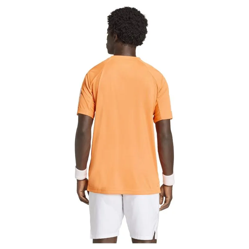 Adidas Club 3 Stripes Orange T-Shirt