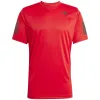 Adidas Club 3 Stripes Red Black T-Shirt