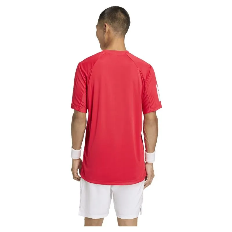 Adidas Club 3 Stripes Ruby T-Shirt