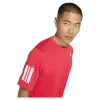 Adidas Club 3 Stripes Ruby T-Shirt