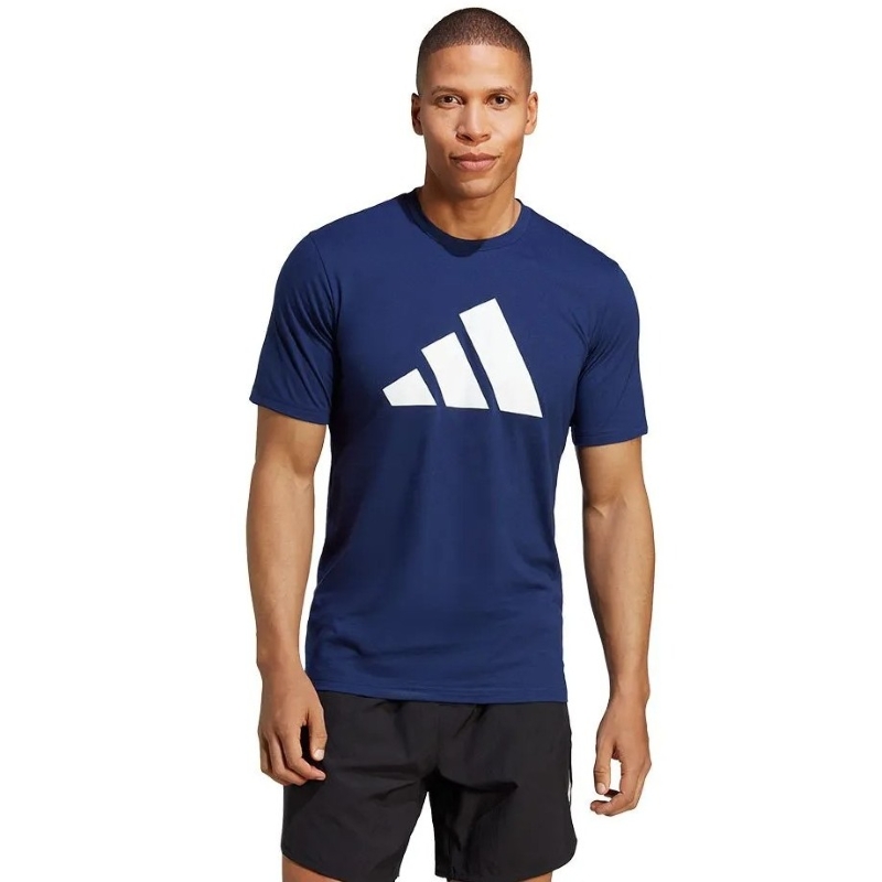 Camiseta Adidas Essentials Azul Oscuro Blanco