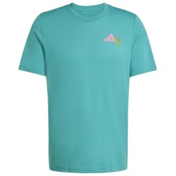 Adidas Padel Graphic Teal Blue T-Shirt