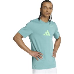 Camiseta Adidas Padel Graphic Verde Azulado