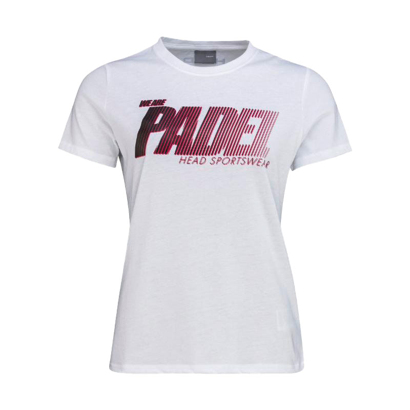 Camiseta Algodon Head Padel SPW Blanco Mujer - Barata Oferta Outlet