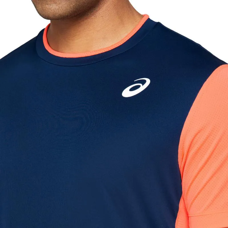 Asics Club Navy Coral T-Shirt