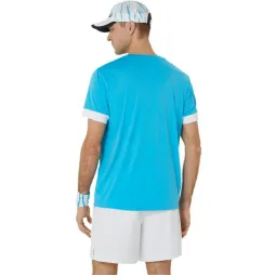 Camiseta Asics Court Aqua Glossy White