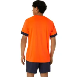 Asics Court Orange Midnight Blue T-shirt