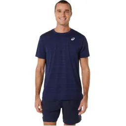 T-shirt Asics Court Stripe Marine Black