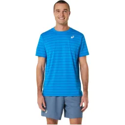 Camiseta Asics Court Stripes SS Azul