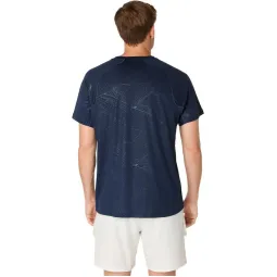 Camiseta Asics Game All Over Print SS Top Azul Medianoche