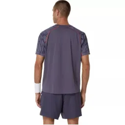 Camiseta Asics Game SS Top Gris Purpura