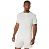 Asics Icon SS Top White Cream Green T-Shirt