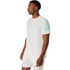 Asics Icon SS Top White Cream Green T-Shirt
