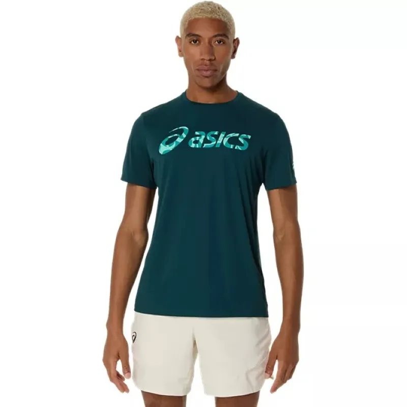Camiseta Asics Match Seasonal Graphic Verde Saxon