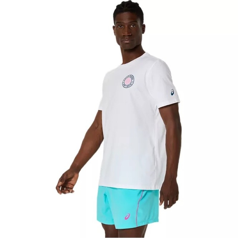 Asics Padel Court Graphic SS Top White T-Shirt