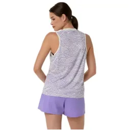 T-shirt femminile Asics Padel Court Cream Cream Purple