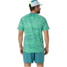 Camiseta Asics Padel Court Print SS Top Verde Pino