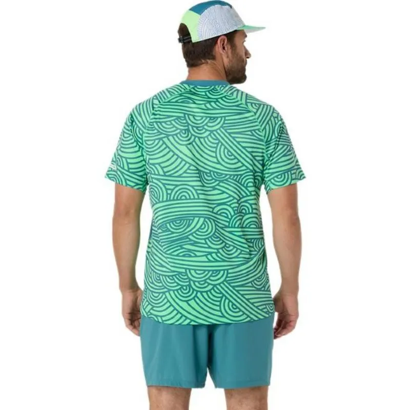 Camiseta Asics Padel Court Print SS Top Verde Pino