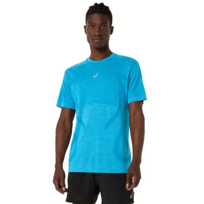 Camiseta Asics Road Seamless SS Top Azul Cielo