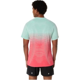 Camiseta Asics Seamless SS Top Coral Verde