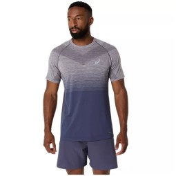 Asics Seamless SS Top Lavender Grey Indigo Blue T-shirt