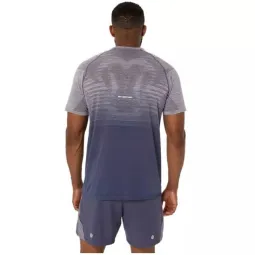 Asics Seamless SS Top Lavender Grey Indigo Blue T-shirt