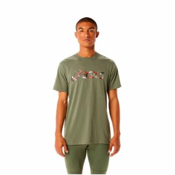 Asics Wild Camo Lichen Green T-Shirt