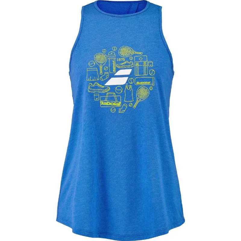 Camiseta Babolat Cotton Azul Royal Mujer