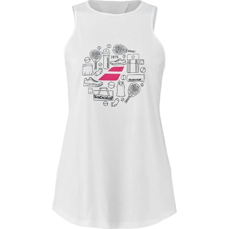 Camiseta Babolat Cotton Blanco Mujer