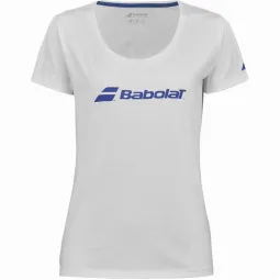 Camiseta Babolat Exercise Blanco Azul Junior