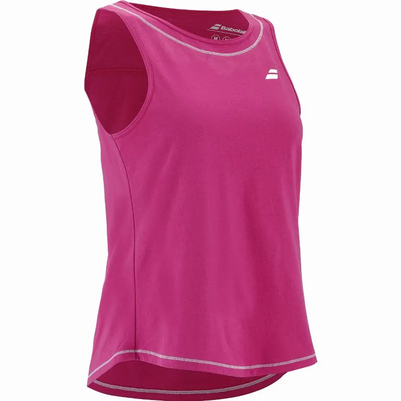 Camiseta Babolat Exercise Cotton Rosa Oscuro Mujer