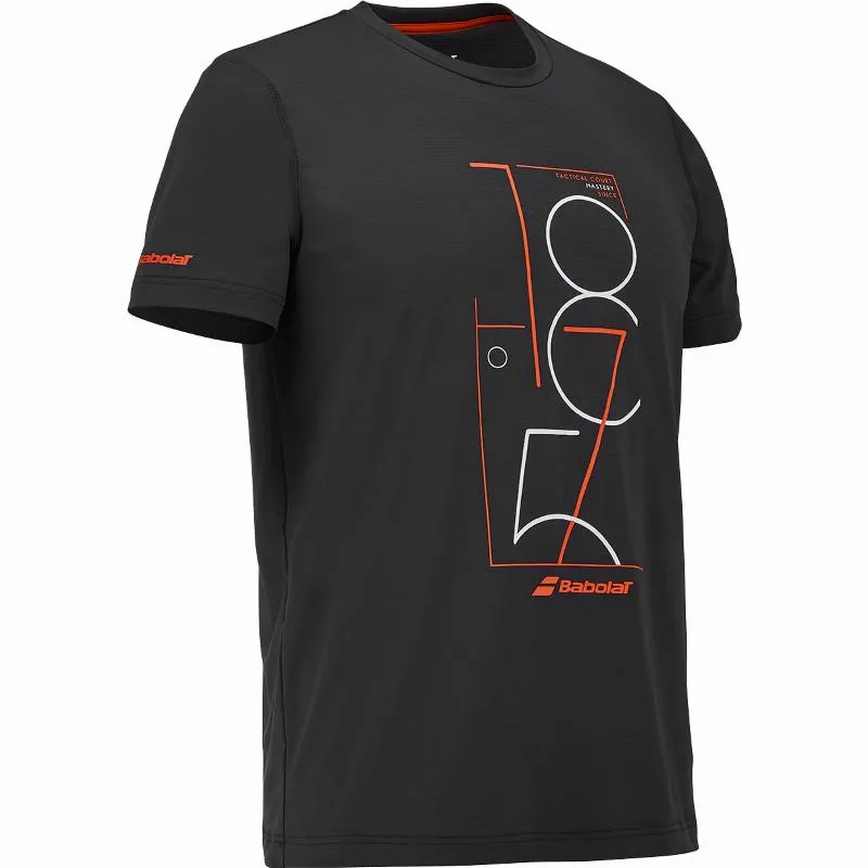 Camiseta Babolat Exercise Graphic Negro