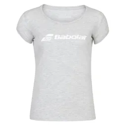 Camiseta Babolat Exercise Gris Jaspeado Mujer