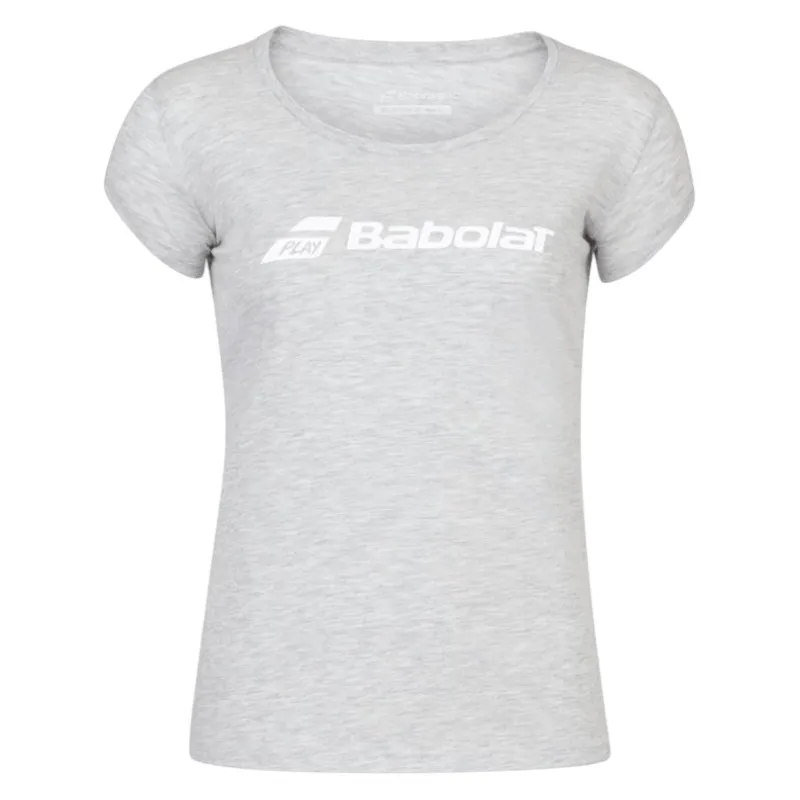 Camiseta Babolat Exercise Gris Jaspeado Mujer