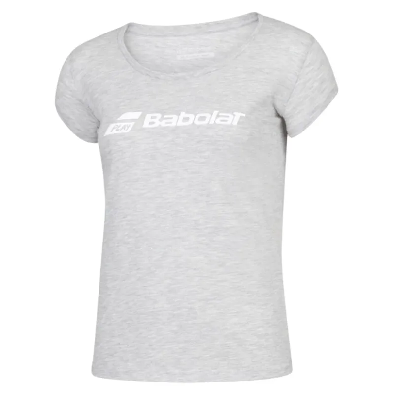Camiseta Babolat Exercise Gris Jaspeado Mujer