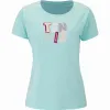 Camiseta Babolat Exercise Message Azul Claro Mujer