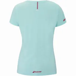 Camiseta Babolat Exercise Message Azul Claro Mujer