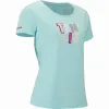 Camiseta Babolat Exercise Message Azul Claro Mujer