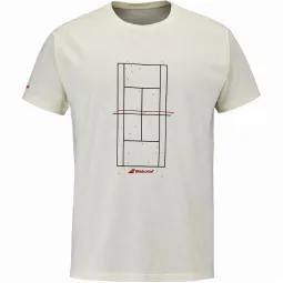Camiseta Babolat Exercise Message Crema
