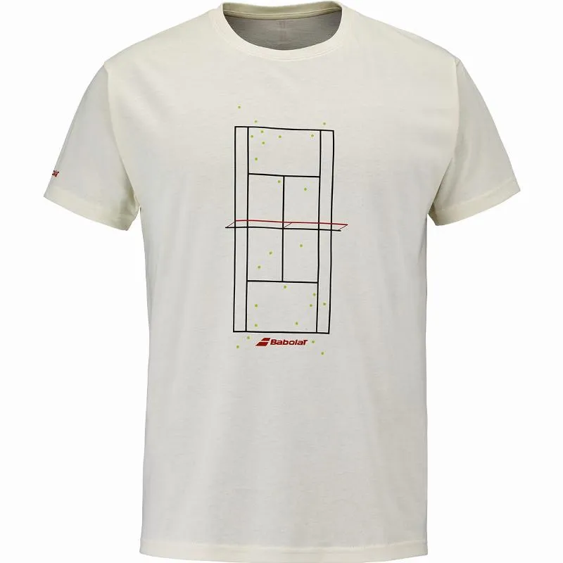 Camiseta Babolat Exercise Message Crema