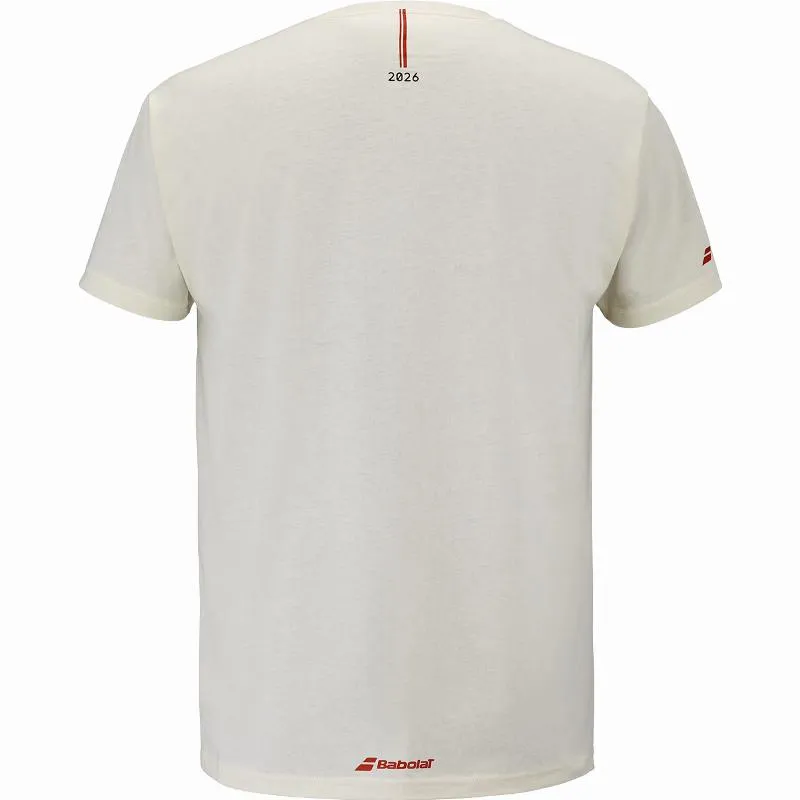 Camiseta Babolat Exercise Message Crema