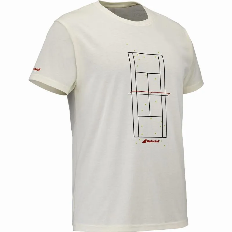 Camiseta Babolat Exercise Message Crema